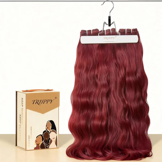 TRIIPPY Burgundy Natural Body Wave Bundles Human Hair,100% Vietnamese Raw Human Hair Sew in Weave 3 Bundles,5X Lifespan Over Regular 99j Hair,No.1 Raw Hair Brand On Amazon