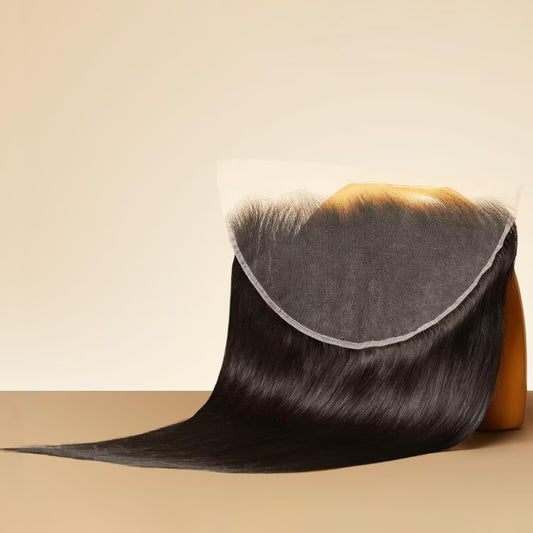 TRIIPPY Raw Hair 13x6 HD Lace Frontal Closure Straight,More Less Shedding than Regular Virgin Hair Closure,0.10mm Ultra-Thin 13x6 Swiss Real HD Lace with 100% Raw Cambodian Human Hair