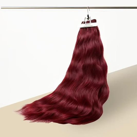 TRIIPPY Burgundy Natural Body Wave Bundles Human Hair,100% Vietnamese Raw Human Hair Sew in Weave Single Bundle,5X Lifespan Over Regular 99j Hair,No.1 Raw Hair Brand On Amazon