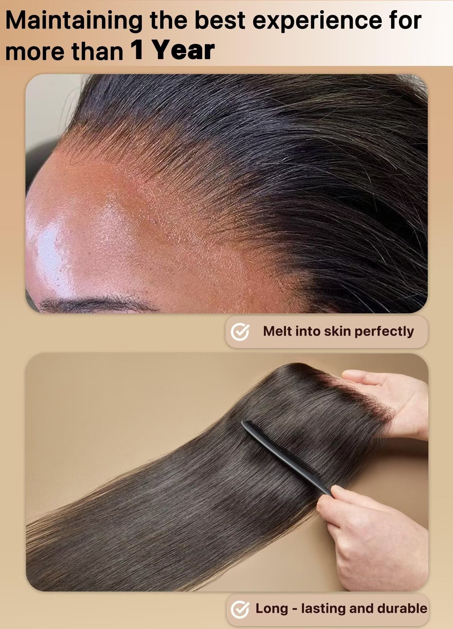 Triippy Raw Hair 2x6 HD Lace Closure Straight More Less Shedding than Regular Virgin Hair, 0.10mm Ultra-Thin 2x6 Swiss Real HD Lace with 100% Raw Cambodian Human Haires